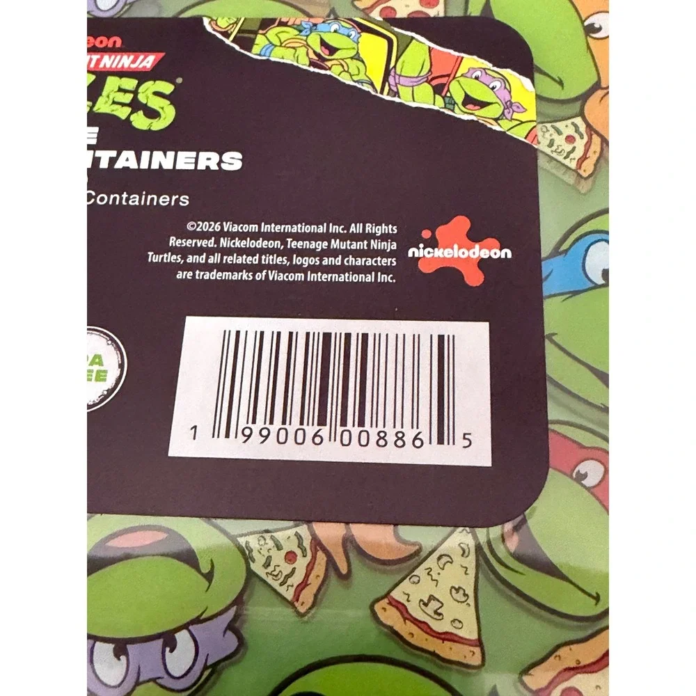 TMNT Teenage Mutant Ninja Turtles Meal Prep Containers 3 Sets 42.2oz Divided New